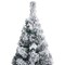 Slim Artificial Christmas Tree with Flocked Snow Green 4 ft PVC